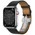 Умные часы Apple Watch Series 7 GPS 45mm Stainless Steel Case with Hermes Leather Band черные