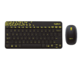 Комплект клавиатура + мышь Logitech MK240 черно-желтый