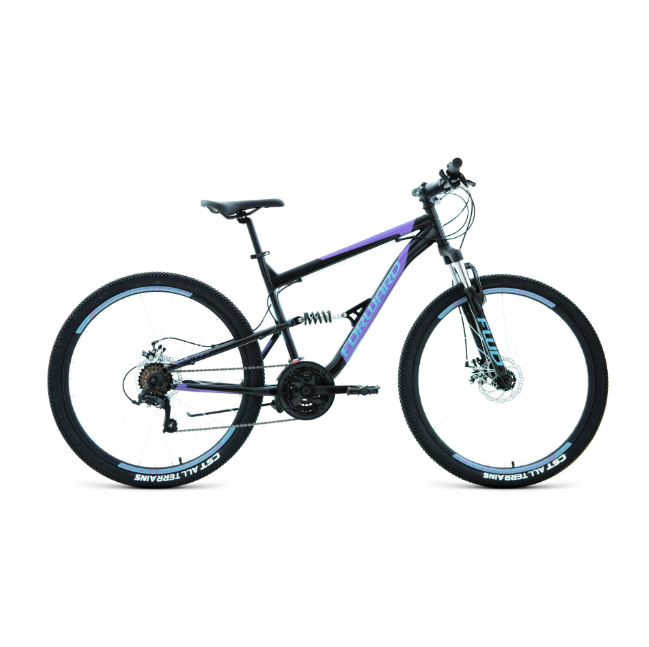 Велосипед Forward Raptor D27.5 2.0 18" черно-фиолетовый