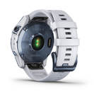 Смарт-часы Garmin Fenix 7 Solar Sapphire Titanium голубые + белый ремешок