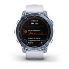 Смарт-часы Garmin Fenix 7 Solar Sapphire Titanium голубые + белый ремешок