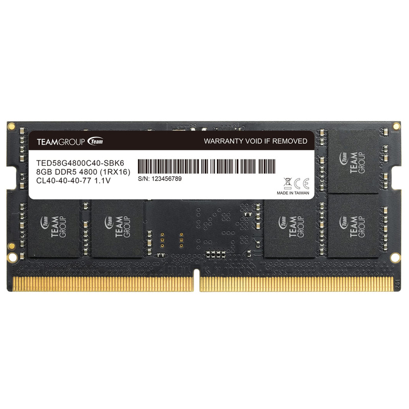 Модуль оперативной памяти Teamgroup Elite 8GB (1x8) SODIMM DDR5 4800 Mhz