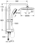 Душевая система Grohe Tempesta Cosmopolitan System 250 26675000