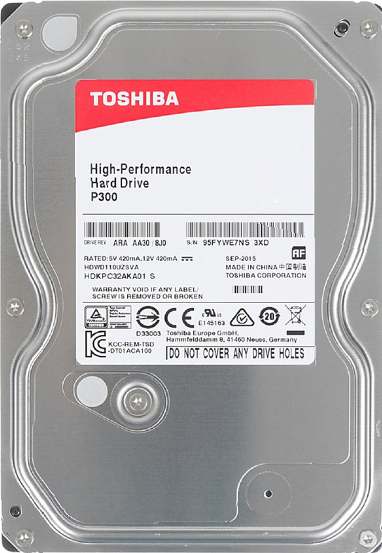 Накопитель HDD Toshiba P300 1TB HDWD110UZSVA BULK