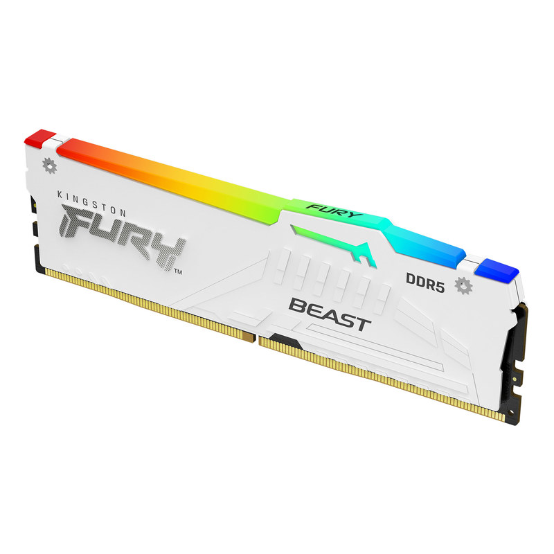 Оперативная память Kingston Fury Beast White RGB 16GB (1x16) DIMM DDR5 5200Mhz (KF552C40BWA-16)