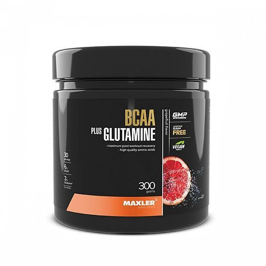 Аминокислотный комплекс Maxler BCAA + Glutamine 300 гр. грейпфрут
