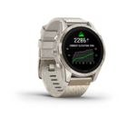 Смарт-часы Garmin Epix Pro Gen2 42mm Sapphire Edition Soft Gold with Cream Heathered Nylon Band + Light Sand Silicone Band