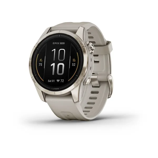 Смарт-часы Garmin Epix Pro Gen2 42mm Sapphire Edition Soft Gold with Light Sand Band