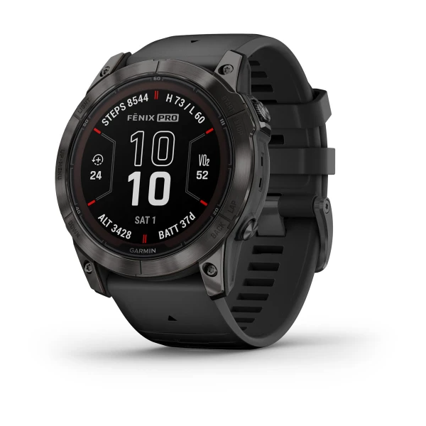 Смарт-часы Garmin Fenix 7X Pro 51mm Sapphire Solar Edition Carbon Grey DLC Titanium with Black Band