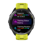 Смарт-часы Garmin Forerunner 965 Carbon Gray DLC Titanium Bezel with Black Case and Amp Yellow/Black Silicone Band