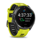 Смарт-часы Garmin Forerunner 965 Carbon Gray DLC Titanium Bezel with Black Case and Amp Yellow/Black Silicone Band