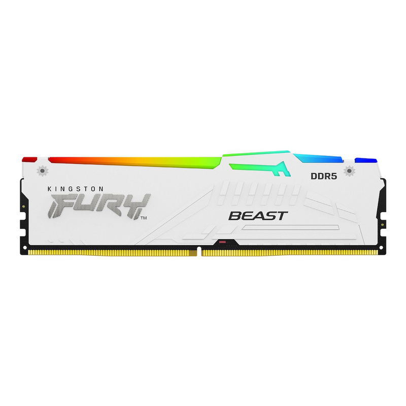 Оперативная память Kingston Fury Beast White RGB Expo 16GB (1x16) DIMM DDR5 5200Mhz