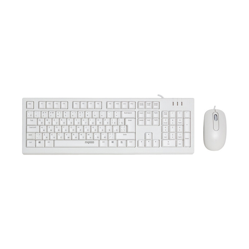 Комплект мышь + клавиатура Rapoo X120PRO White