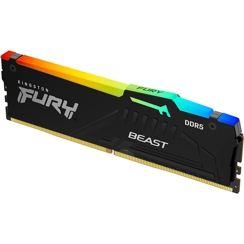 Оперативная память Kingston Fury Beast RGB Black 16GB (1x16) DIMM DDR5 5200Mhz