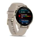 Смарт-часы Garmin Venu 3S 41mm Gold Steel French Gray Case Silicone Band