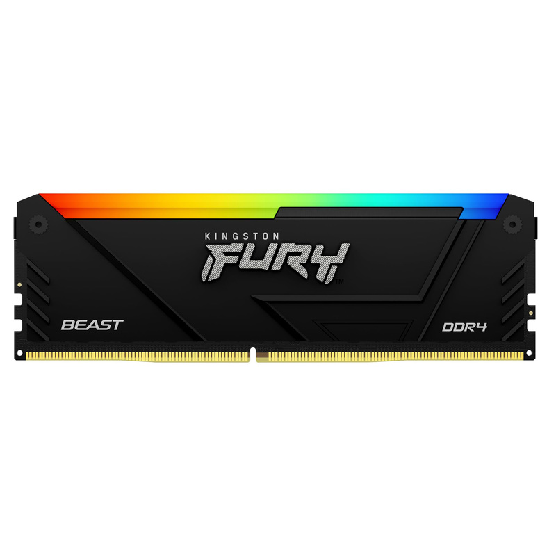Оперативная память Kingston Fury Beast RGB Black 16GB (1x16) DIMM DDR4 3200Mhz (KF432C16BB12A/16)
