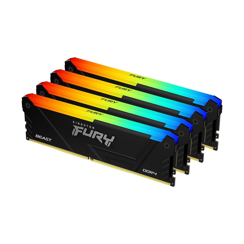 Оперативная память DDR4 64GB Kingston Fury Beast Black RGB KF432C16BB2AK4/64