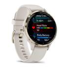 Смарт-часы Garmin Venu 3S 41mm Soft Gold + Leather Band