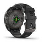 Смарт-часы Garmin Fenix 8 AMOLED 47mm Sapphire Carbon Gray DLC Titanium с черно-серым силиконовым ремешком