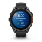 Смарт-часы Garmin Fenix 8 AMOLED 47mm Slate Gray с черным силиконовым ремешком