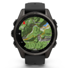 Смарт-часы Garmin Fenix 8 AMOLED 43mm Carbon Grey DLC Titanium с черно-серым силиконовым ремешком