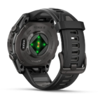 Смарт-часы Garmin Fenix 8 AMOLED 43mm Carbon Grey DLC Titanium с черно-серым силиконовым ремешком