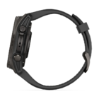 Смарт-часы Garmin Fenix 8 AMOLED 43mm Carbon Grey DLC Titanium с черно-серым силиконовым ремешком