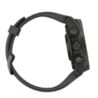 Смарт-часы Garmin Fenix 8 AMOLED 43mm Carbon Grey DLC Titanium с черно-серым силиконовым ремешком