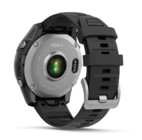 Смарт-часы Garmin Fenix E AMOLED 47mm Stainless Steel с черным силиконовым ремешком