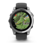 Смарт-часы Garmin Fenix E AMOLED 47mm Stainless Steel с черным силиконовым ремешком