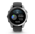 Смарт-часы Garmin Fenix E AMOLED 47mm Stainless Steel с черным силиконовым ремешком