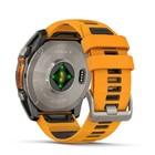 Смарт-часы Garmin Fenix 8 51mm amoled sapphire titanium с черно-оранжевым силиконовым ремешком