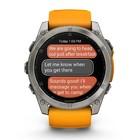 Смарт-часы Garmin Fenix 8 51mm amoled sapphire titanium с черно-оранжевым силиконовым ремешком
