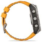 Смарт-часы Garmin Fenix 8 51mm amoled sapphire titanium с черно-оранжевым силиконовым ремешком