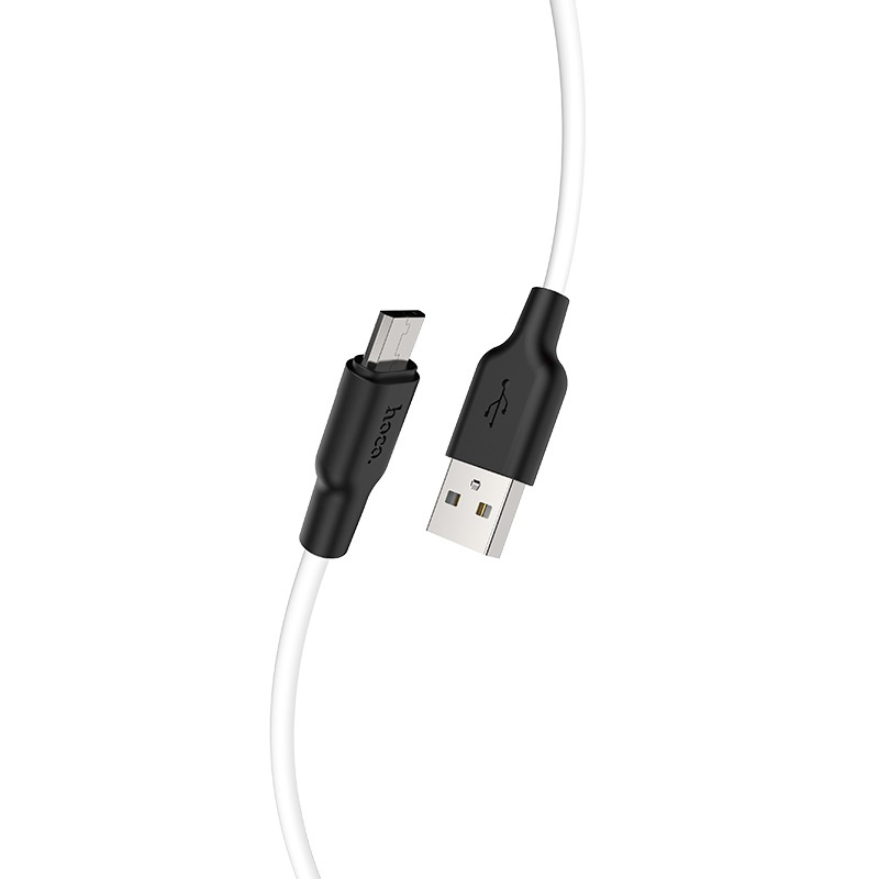 Кабель Hoco X21 Plus USB to Micro-USB 2m Black-White