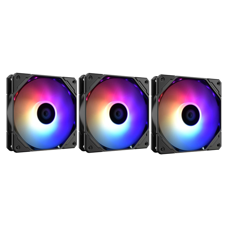 Комплект корпусных вентиляторов ID-Cooling TF-12025 Pro ARGB Trio Black