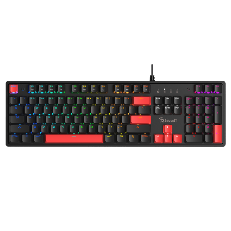 Клавиатура A4Tech Bloody S520N Fire Black BLMS Red Switch Neon