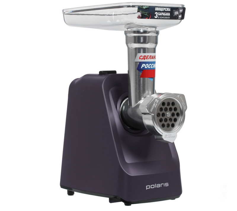 Мясорубка электрическая Polaris PMG 2050 RUS фиолетовый