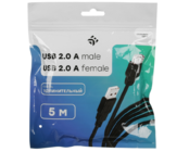 Кабель Dexp USB 2.0 Type-A - USB 2.0 Type-A 5м