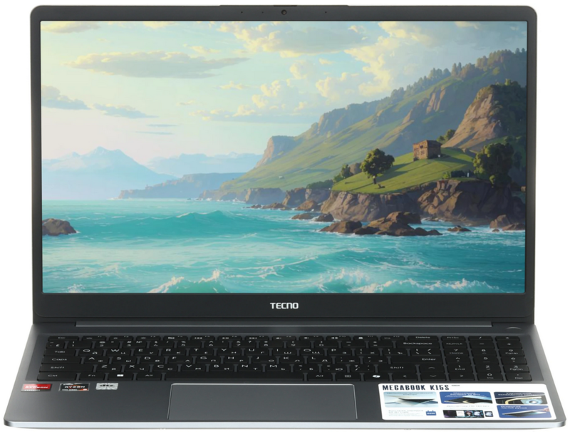 Ноутбук Tecno Megabook K15SDA AMD Ryzen 5 7430U 16GB DDR4 1TB SSD 15.6' FHD IPS Win11 Grey