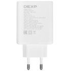 Зарядное устройство DEXP GaN 65W-3C1A-W белый