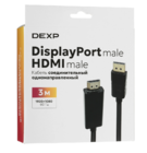 Кабель Dexp CDmHmBWi300 DisplayPort - HDMI 3м