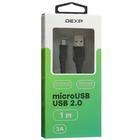Кабель Dexp microUSB 3A DD3A0NM10RBGB 100 см