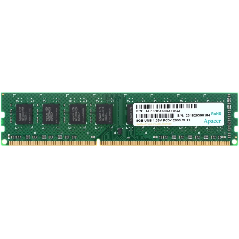Оперативная память Apacer DG.08G2K.KAM 8GB DIMM DDR3L 1600MHz