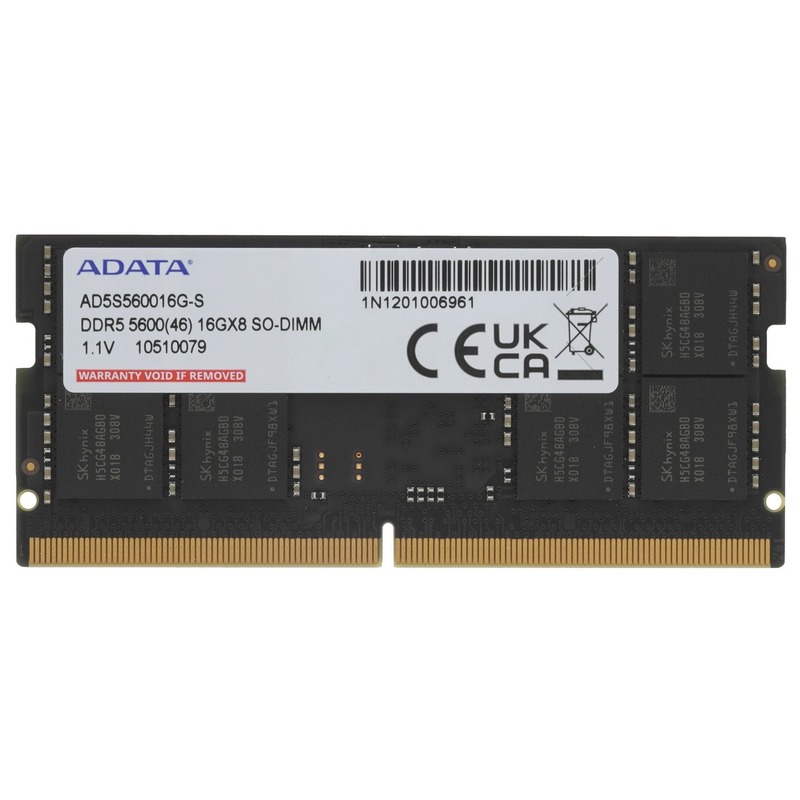 Оперативная память ADATA AD5S560016G-S 16GB SODIMM DDR5 5600MHz