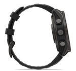 Смарт-часы Garmin Fenix 8 Pro 47mm Amoled Sapphire Carbon Gray DLC Titanium с черно-серым силиконовым ремешком