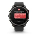 Смарт-часы Garmin Fenix 8 Pro 47mm Amoled Sapphire Carbon Gray DLC Titanium с черно-серым силиконовым ремешком