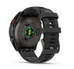 Смарт-часы Garmin Fenix 8 Pro 47mm Amoled Sapphire Carbon Gray DLC Titanium с черно-серым силиконовым ремешком