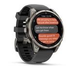 Смарт-часы Garmin Fenix 8 Pro 47mm Amoled Sapphire Titanium с графитово-черным силиконовым ремешком