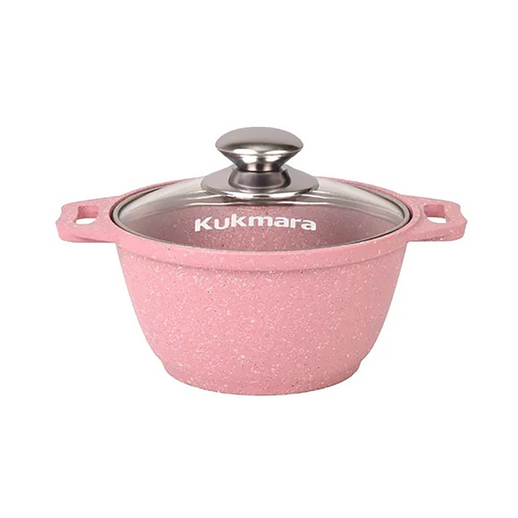 Кастрюля Kukmara Trendy Style Rose 1 л со стеклянной крышкой